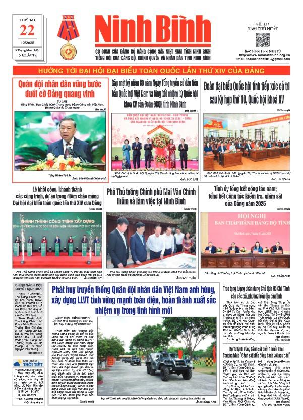 Ninh Bình thời sự số 123 (22/12/2025)