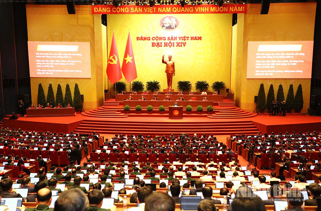 Quang cảnh phiên Khai mạc Đại hội đại biểu toàn quốc lần thứ XIV của Đảng.