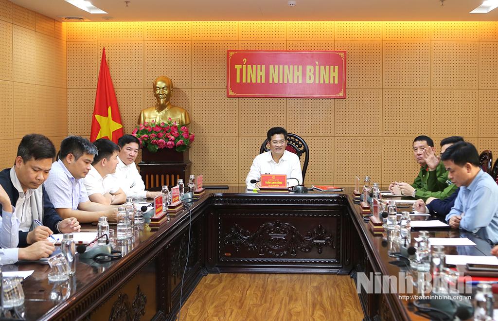 Các đại biểu dự hội nghị tại điểm cầu tỉnh Ninh Bình.