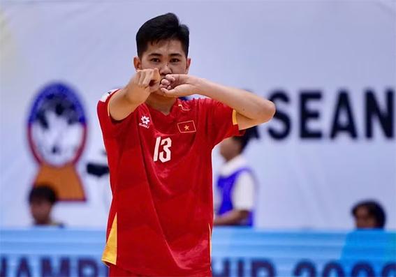 Tuyển Futsal Việt Nam quyết thắng để giành vé chung kết. (Nguồn: VFF)