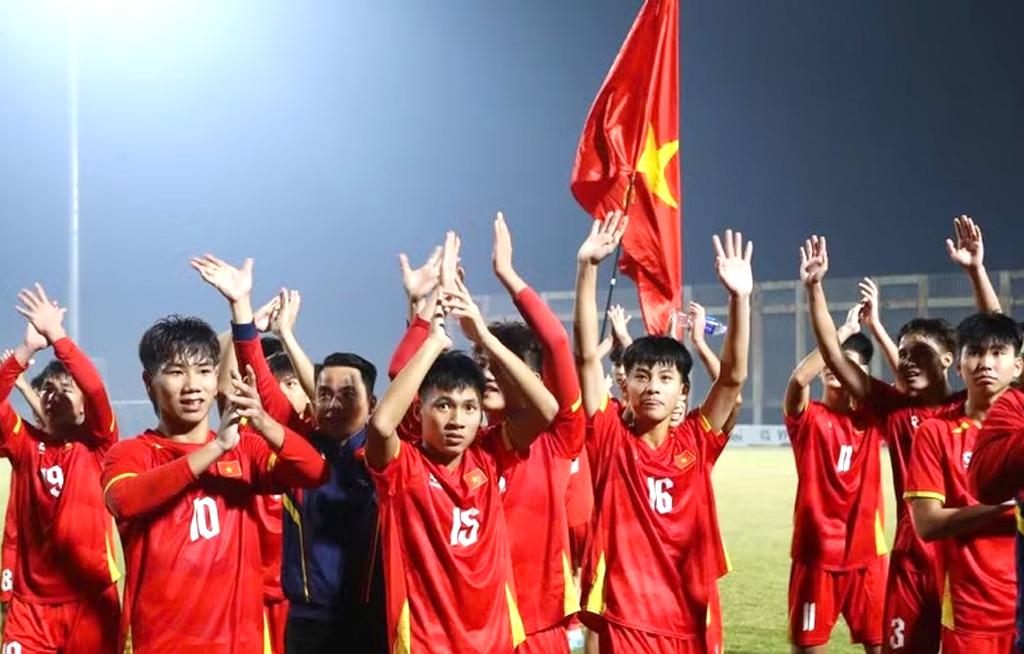 U17 Việt Nam sẵn sàng cho trận gặp U17 Australia. (Nguồn: VFF)