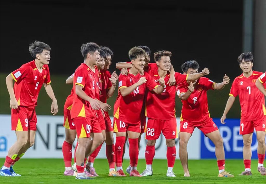 U17 Việt Nam vào tứ kết U17 châu Á và giành vé dự World Cup. (Nguồn: VFF)