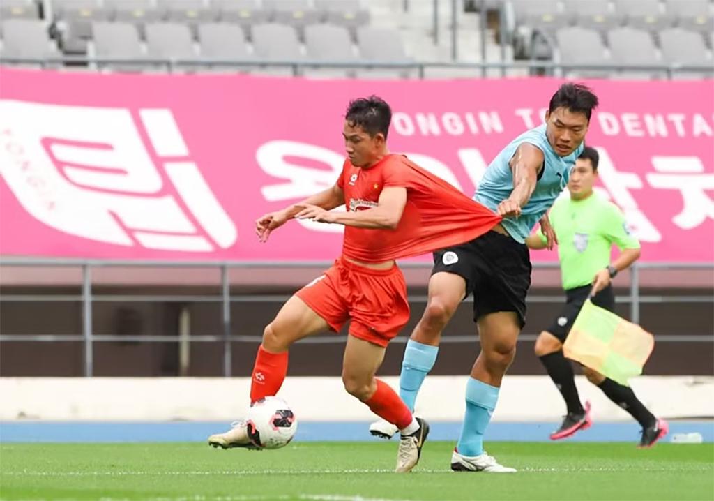 Tuyển Việt Nam vượt qua Yongin FC ở trận đấu thứ 2 tại Hàn Quốc. (Nguồn: VFF)