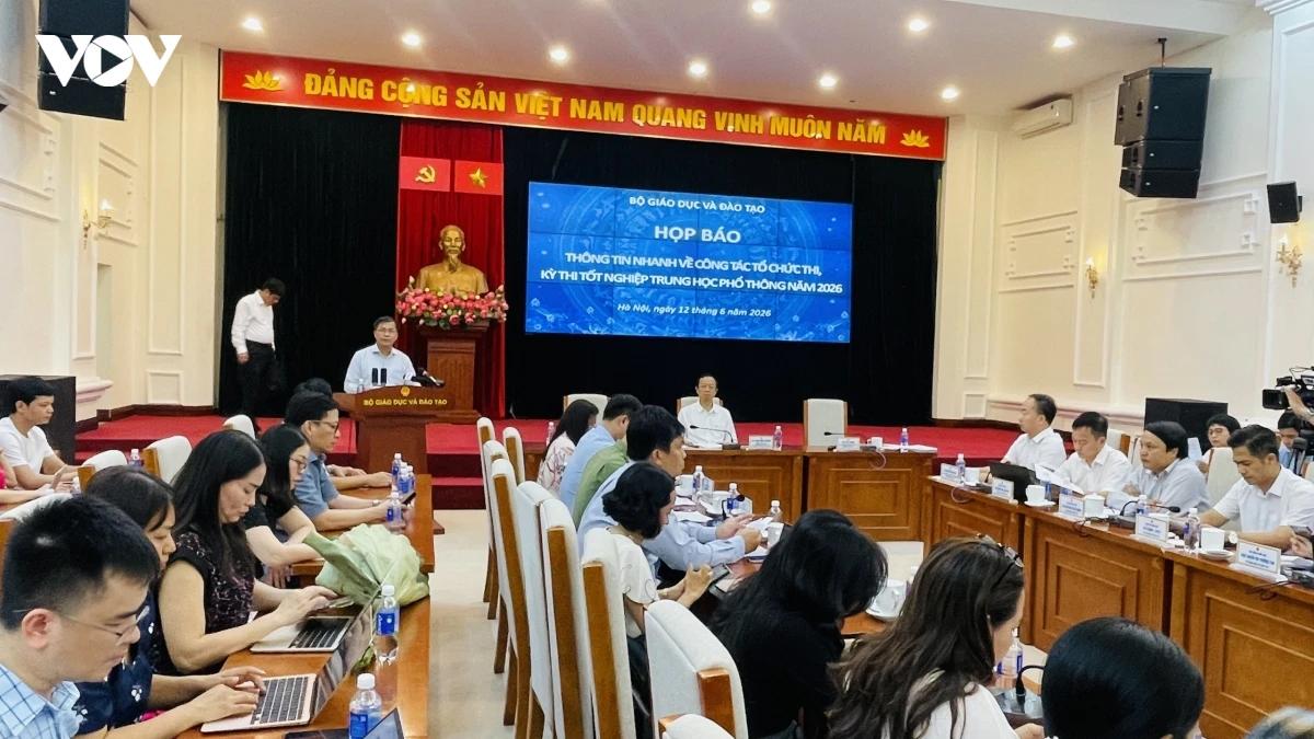 Quang cảnh buổi họp báo. (Ảnh VOV.VN)
