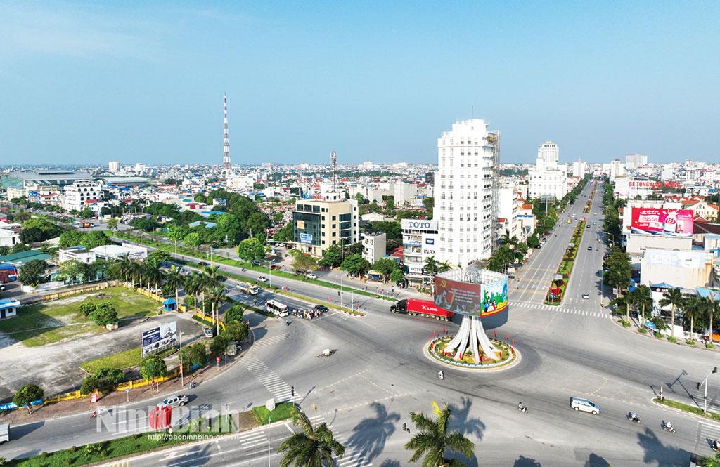 Khu vực nút giao Quốc lộ 10 - Đường Đông A - Đại lộ Thiên Trường. Ảnh: Viết Dư
