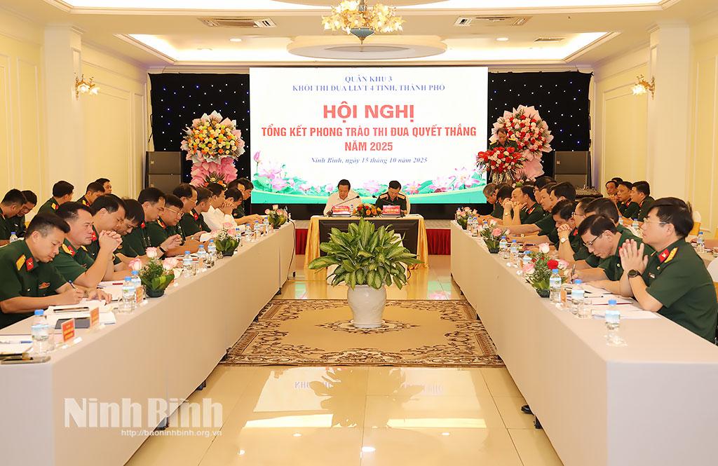 Khối thi đua lực lượng vũ trang 4 tỉnh, thành phố Quân khu 3 tổng kết phong trào thi đua Quyết thắng năm 2025