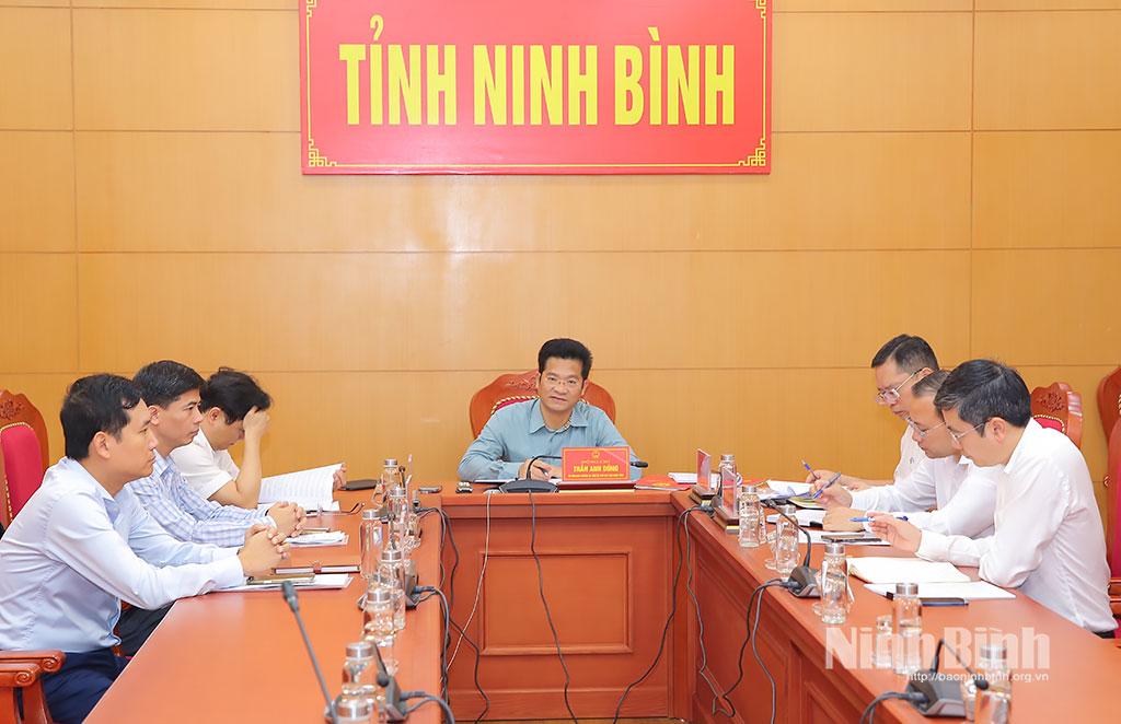 Quang cảnh hội nghị tại điểm cầu Ninh Bình.