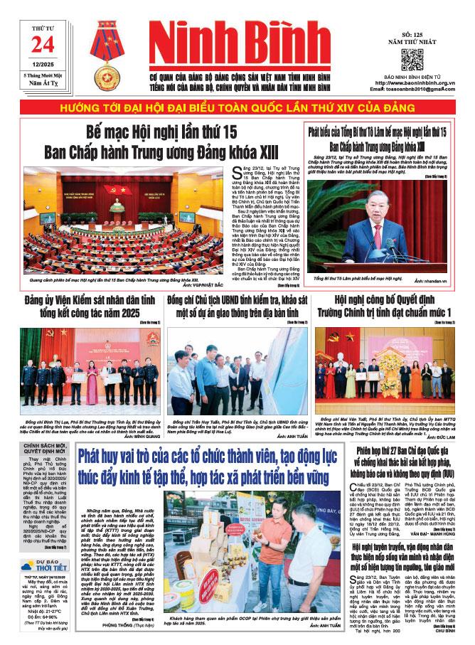 Ninh Bình thời sự số 125 (24/12/2025)