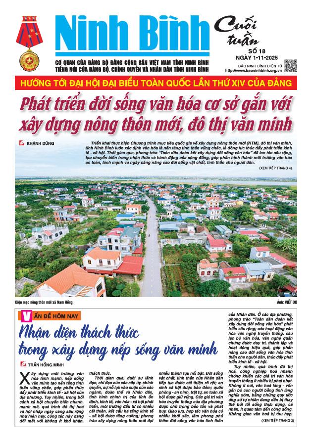 Ninh Bình cuối tuần số 18 (1/11/2025)