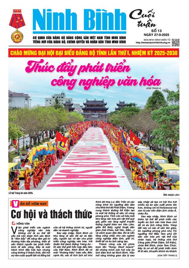 Ninh Bình cuối tuần số 13 (27/9/2025)