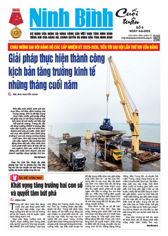 Ninh Bình cuối tuần số 6 (9/8/2025)
