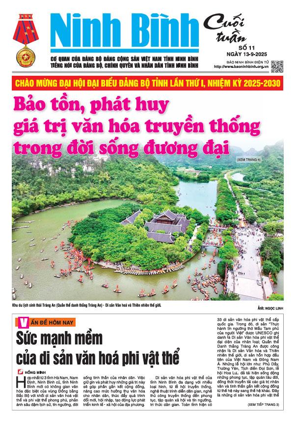 Ninh Bình cuối tuần số 11 (13/9/2025)