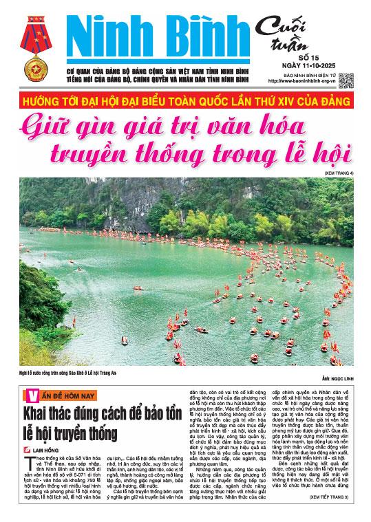 Ninh Bình cuối tuần số 15 (11/10/2025)