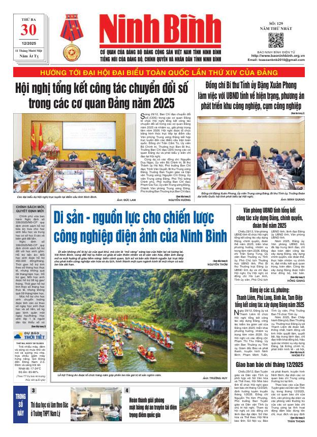 Ninh Bình thời sự số 129 (30/12/2025)