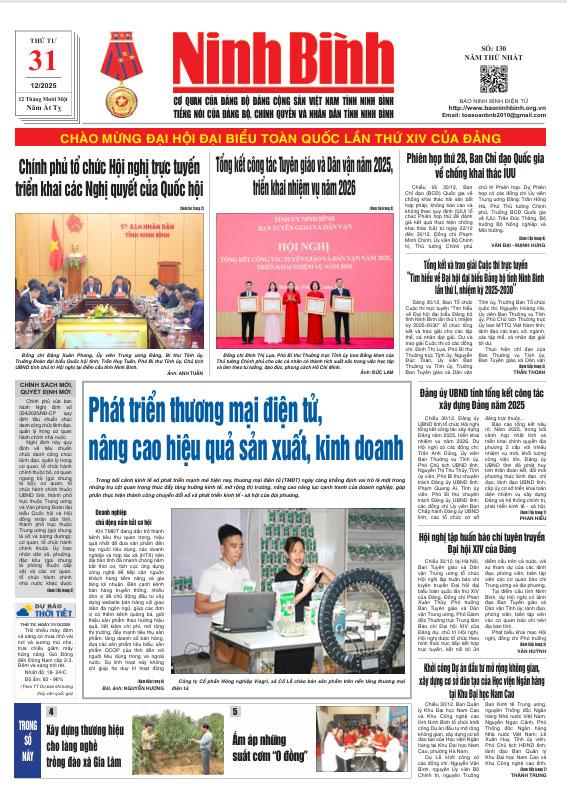 Ninh Bình thời sự số 130 (31/12/2025)