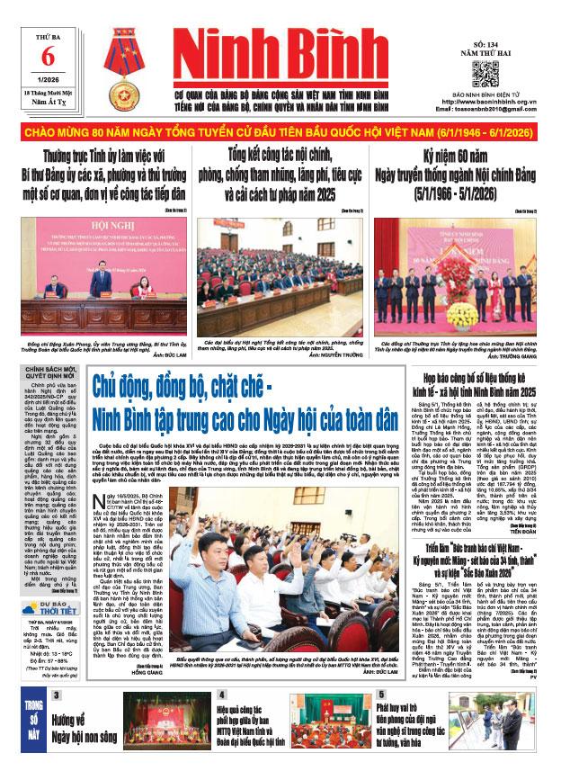 Ninh Bình thời sự số 134 (6/1/2026)