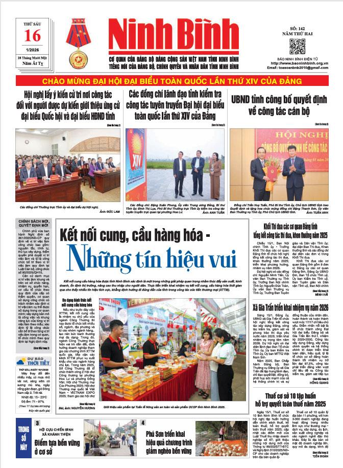 Ninh Bình thời sự số 142 (16/1/2026)