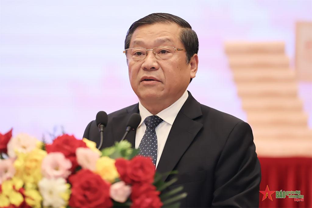 Đồng chí Lại Xuân Môn, Ủy viên Trung ương Đảng, Phó Trưởng ban Thường trực Ban Tuyên giáo và Dân vận Trung ương, Giám đốc Trung tâm Báo chí Đại hội XIV.