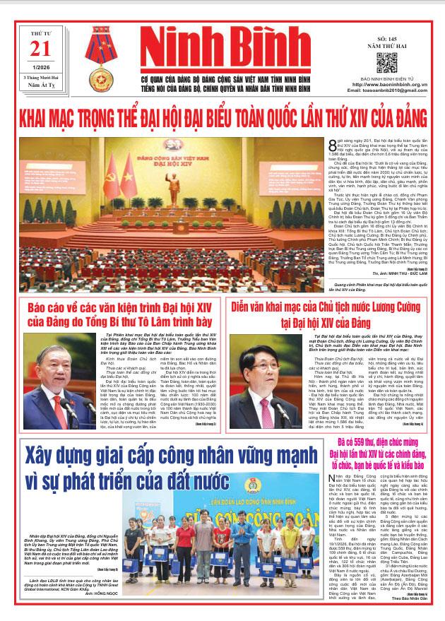 Ninh Bình thời sự số 145 (21/1/2026)