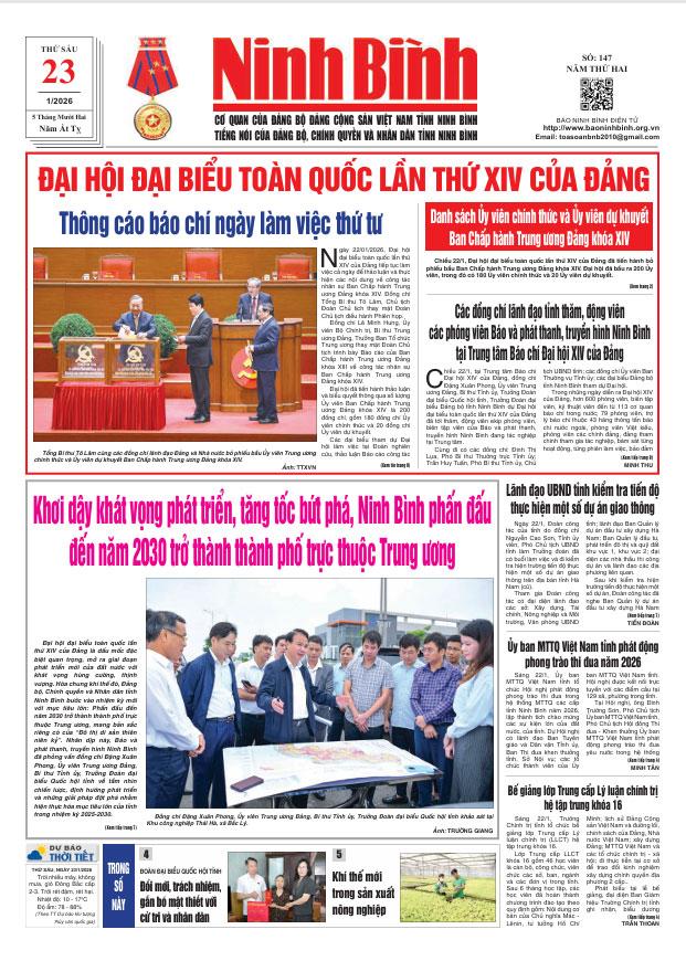Ninh Bình thời sự số 147 (23/1/2026)