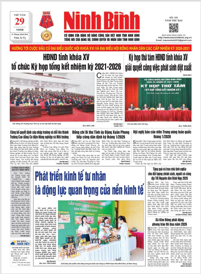 Ninh Bình thời sự số 151 (29/1/2026)