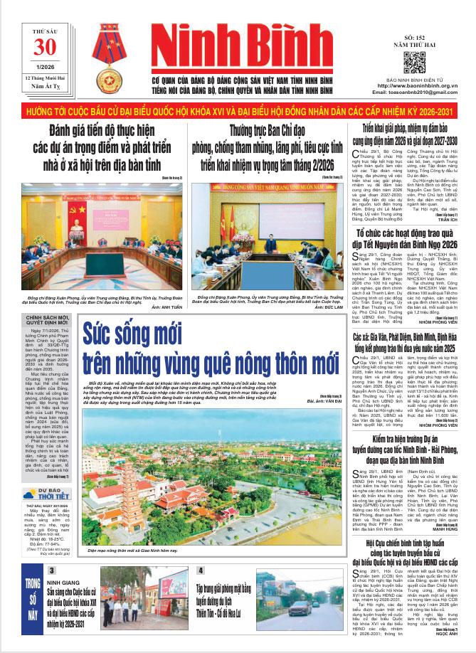Ninh Bình thời sự số 152 (30/1/2026)
