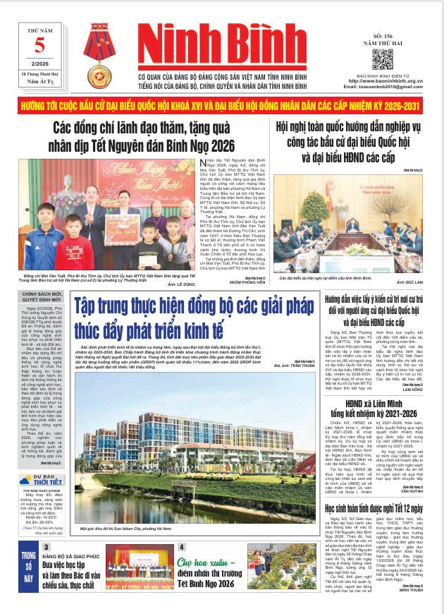 Ninh Bình thời sự số 156 (5/2/2026)