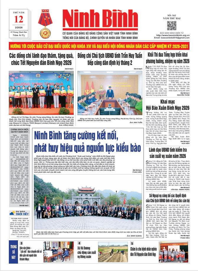 Ninh Bình thời sự số 161 (12/2/2026)