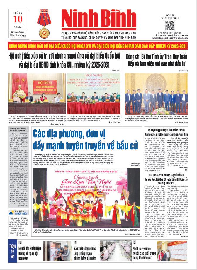 Ninh Bình thời sự số 179 (10/3/2026)