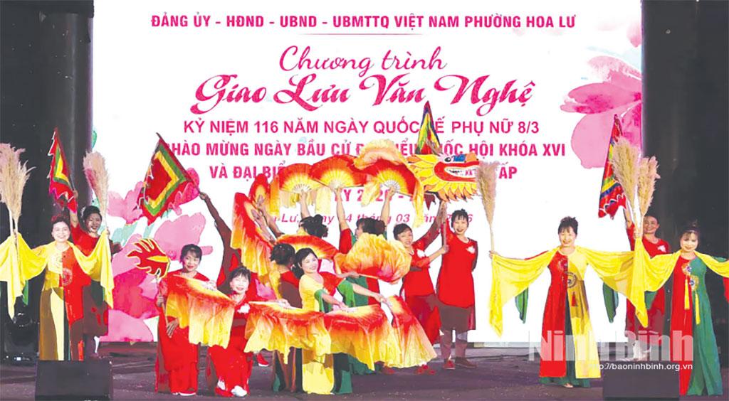 Chương trình giao lưu văn nghệ chào mừng ngày bầu cử đại biểu Quốc hội khoá XVI và đại biểu HĐND các cấp nhiệm kỳ 2026-2031 do phường Hoa Lư tổ chức.