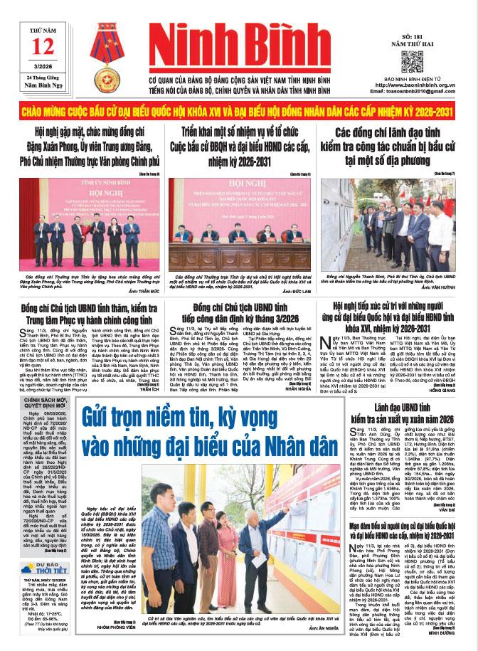 Ninh Bình thời sự số 181 (12/3/2026)