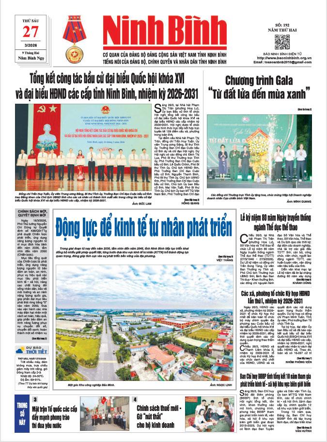 Ninh Bình thời sự số 192 (27/3/2026)