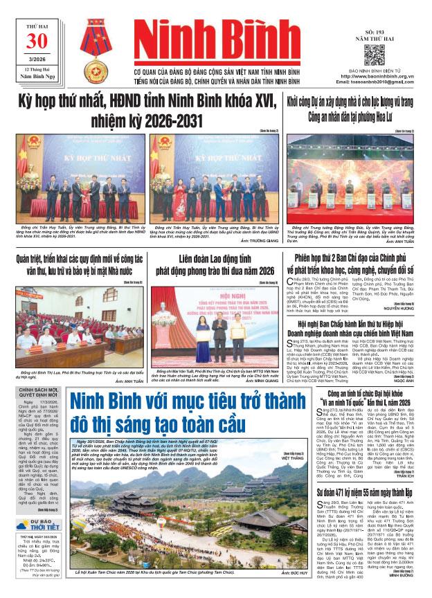 Ninh Bình thời sự số 193 (30/3/2026)