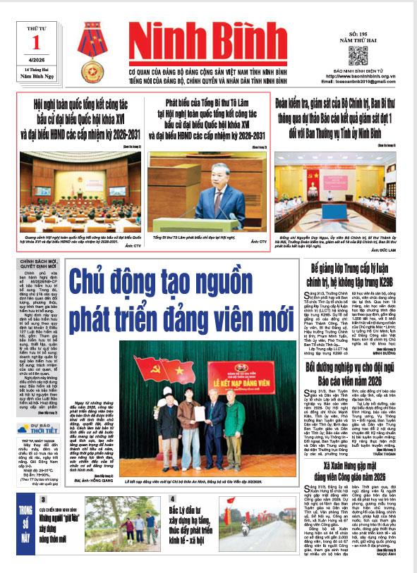 Ninh Bình thời sự số 195 (1/4/2026)