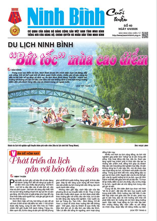 Ninh Bình cuối tuần số 40 (4/4/2026)