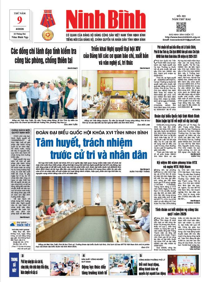 Ninh Bình thời sự số 201 (9/4/2026)