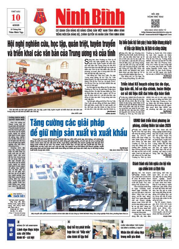 Ninh Bình thời sự số 202 (10/4/2026)