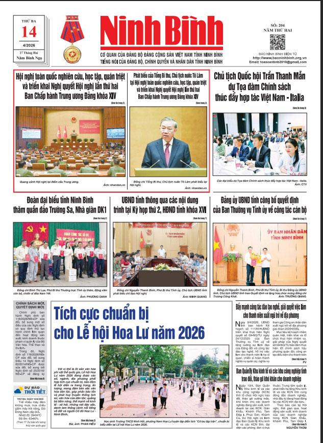Ninh Bình thời sự số 204 (14/4/2026)