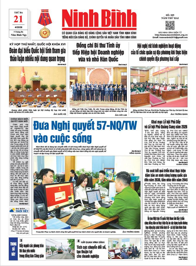 Ninh Bình thời sự số 209 (21/4/2026)
