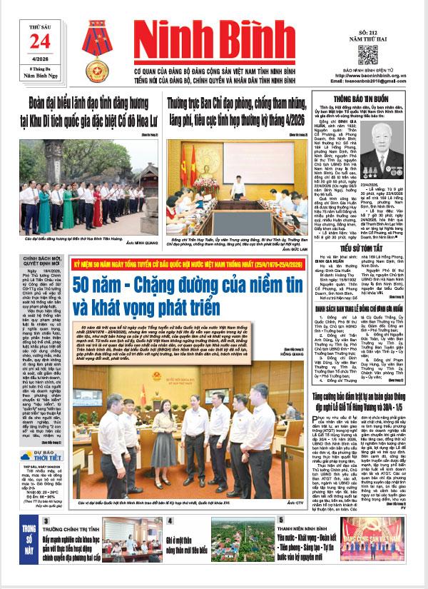 Ninh Bình thời sự số 212 (24/4/2026)