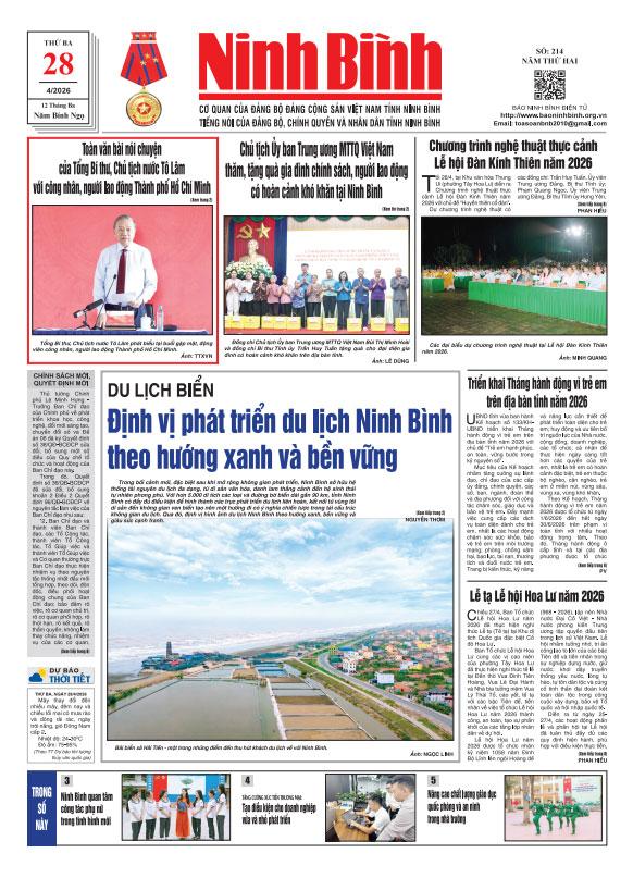 Ninh Bình thời sự số 214 (28/4/2026)