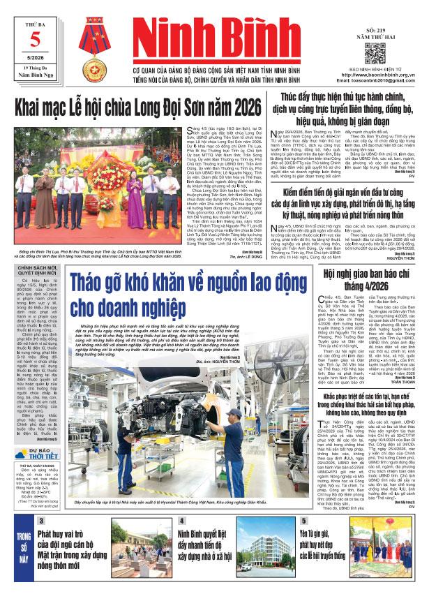 Ninh Bình thời sự số 219 (5/5/2026)