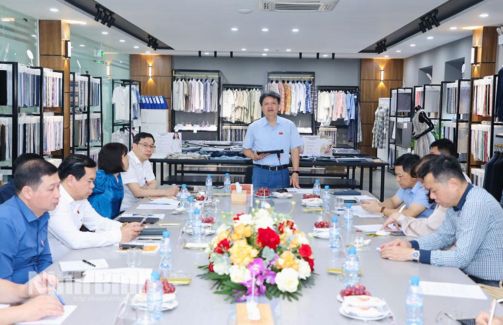 Đoàn công tác của Ủy ban Khoa học- Công nghệ và Môi trường - Quốc hội khóa XVI làm việc với Công ty cổ phần dệt nhuộm Hải Minh ( KCN Bảo Minh).