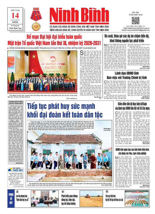 Ninh Bình thời sự số 226 (14/5/2026)