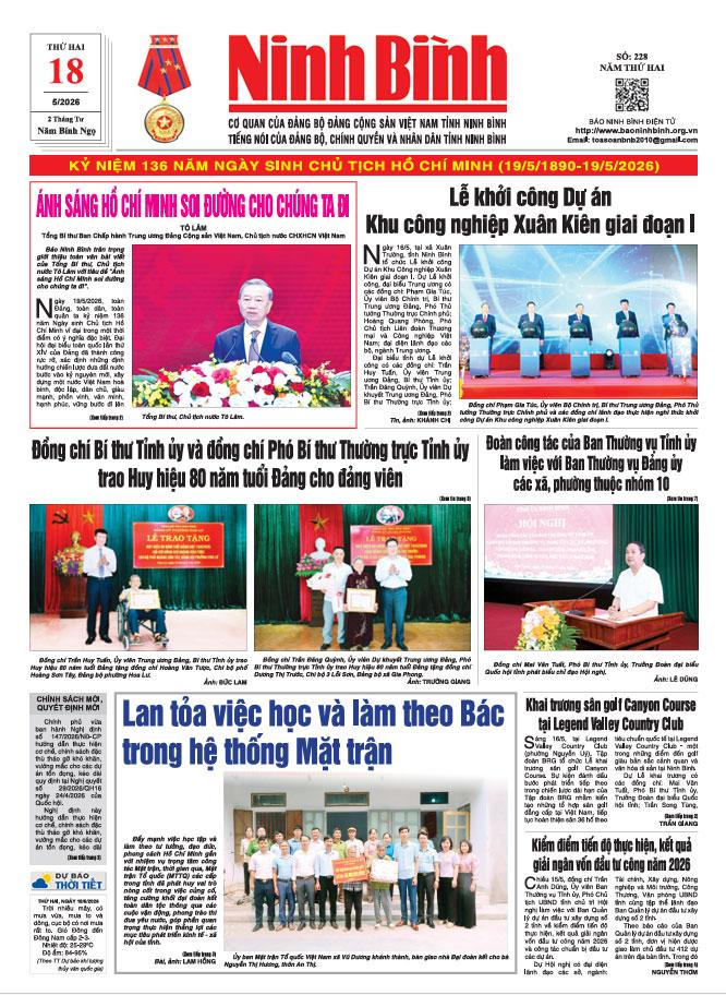 Ninh Bình thời sự số 228 (18/5/2026)
