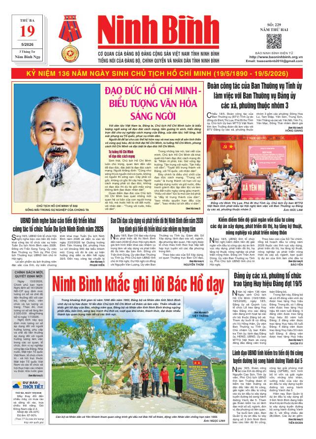 Ninh Bình thời sự số 229 (19/5/2026)