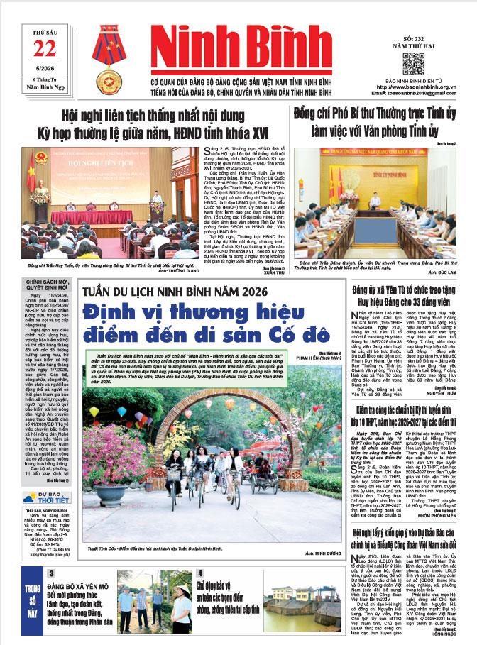 Ninh Bình thời sự số 232 (22/5/2026)