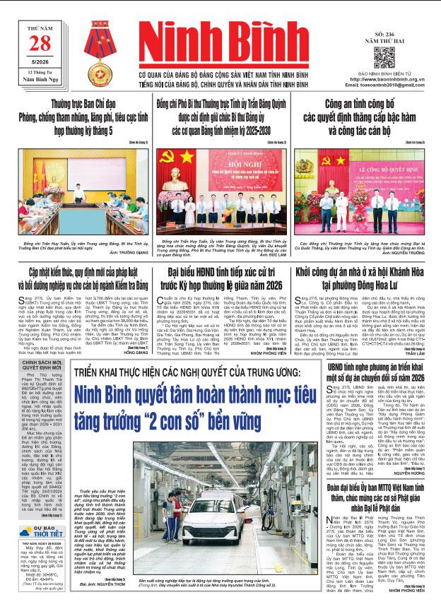 Ninh Bình thời sự số 236 (28/5/2026)