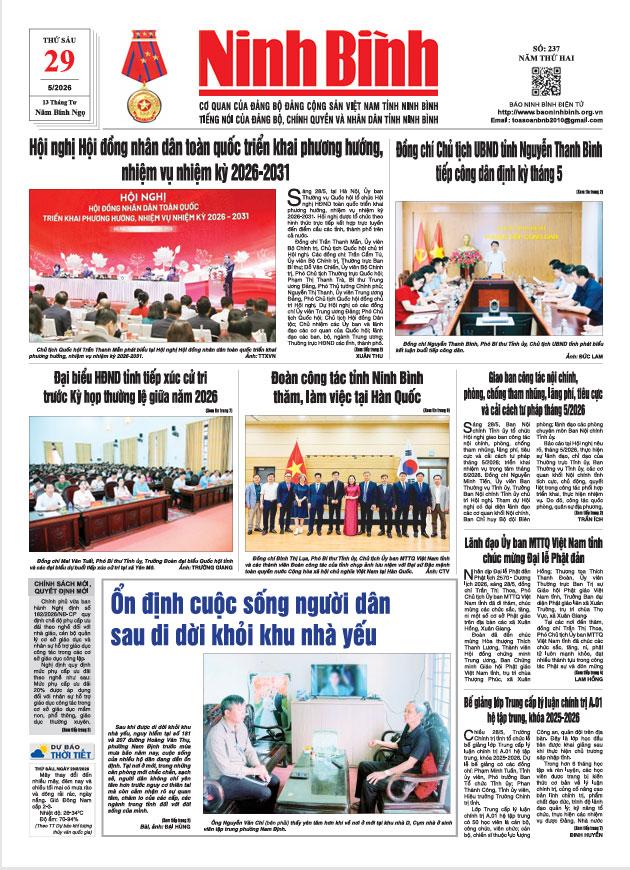 Ninh Bình thời sự số 237 (29/5/2026)