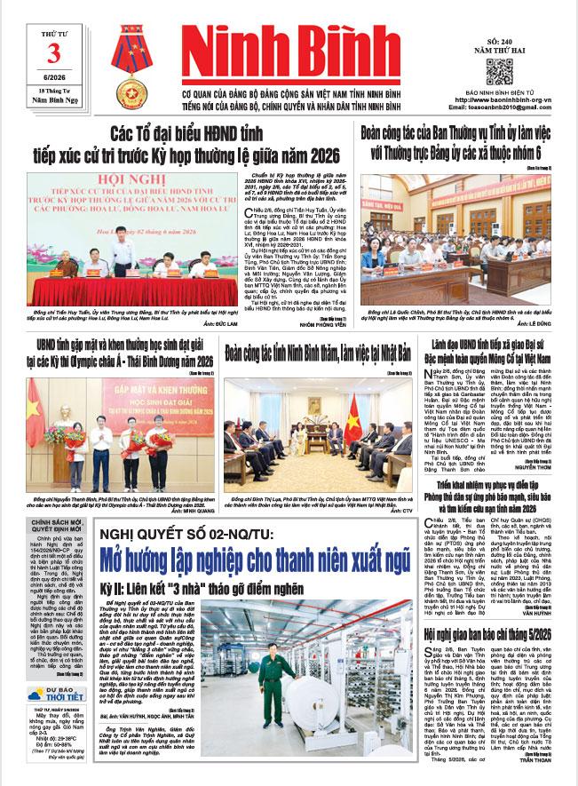 Ninh Bình thời sự số 240 (3/6/2026)